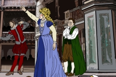 Book Illustration Elizabethan Stage