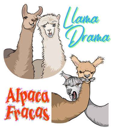 Llama Drama Alpaca Fracas - Funny Animal Humor Art