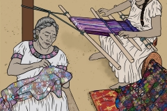 Book Illustration Mayan Empire Textile Arts